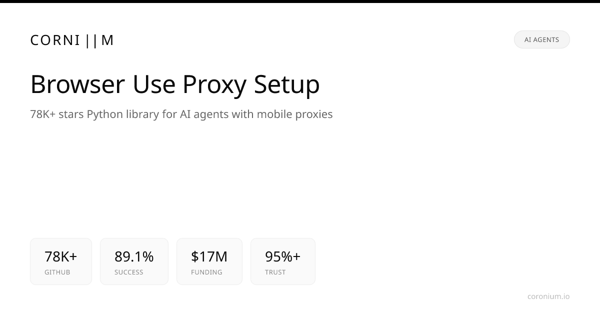 Browser Use Proxy Setup for AI Agents